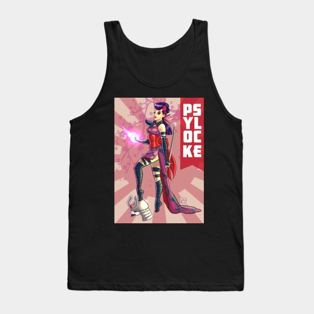 Psylocke Bombshell Tank Top by sergetowers80